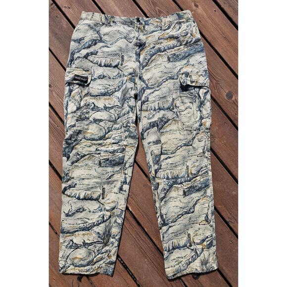 Vintage Backlander Backland Camo Hunting Pants Mens Large Made In USA - Picture 1 of 10